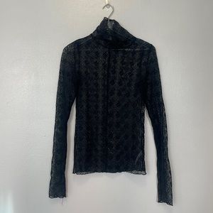 Free People Lace Turtle Neck